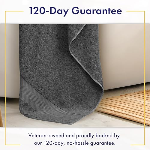 Miniatura 5 de Alusa Home Toallas de baño de bambú de lujo, ultra suaves y afelpadas, toallas extra grandes de 700 GSM, absorbentes y de secado rápido, juego de