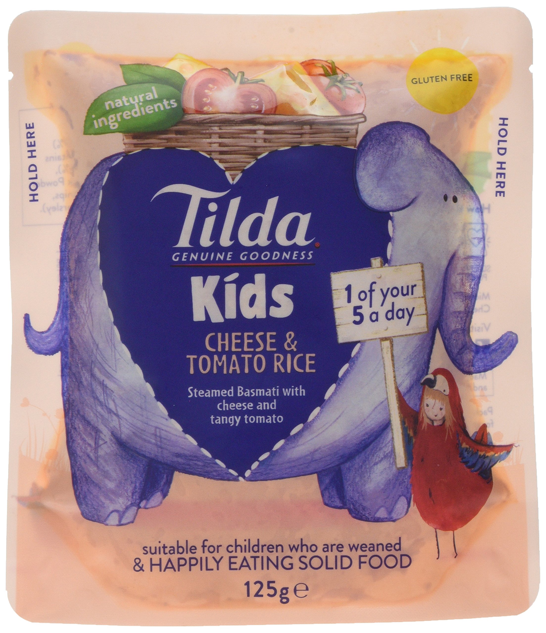 Tilda Kids Cheese and Tomato Rice 125 g (Pack of 9)