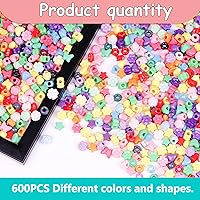 Vista 84 de Coloridas cuentas de plástico para pulseras para hacer joyas, pulseras de amistad, 0.236 x 0.354 in, multicolor para cuentas, trenzar el cabello