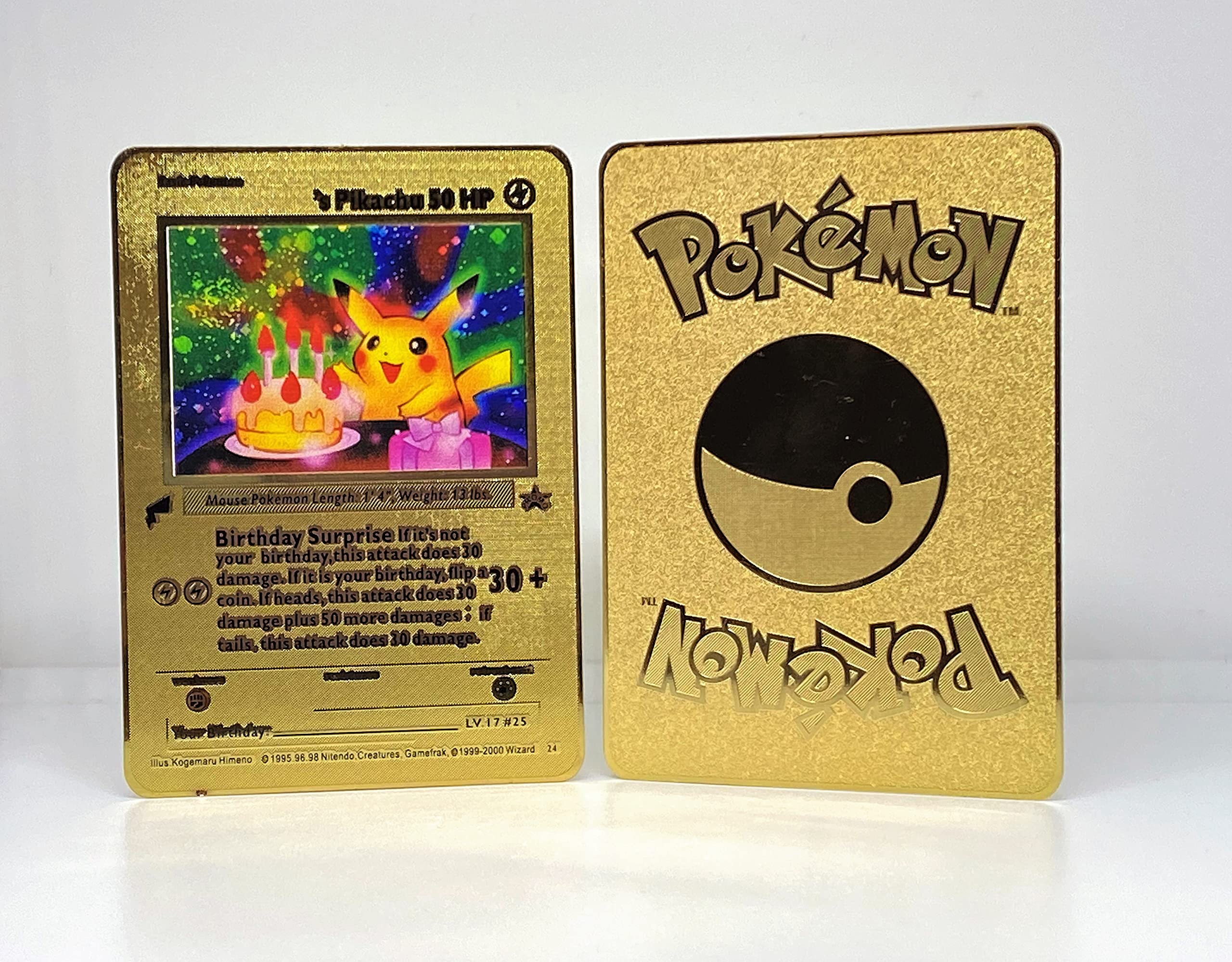 Pikachu's Birthday Surprise Card (Custom Gold Metal Card) : Buy Online at  Best Price in KSA