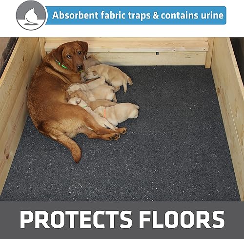 Miniatura 3 de Drymate Tapete de forro de caja Whelping para cachorros lavable y reutilizable se puede cortar para ajustar fabricado en los Estados Unidos