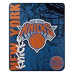 Northwest NBA New York Knicks Fleece Throw Blanket - 50 x 60 Inches - Hard Knocks Design - Soft Plush Basketball Fan Throw