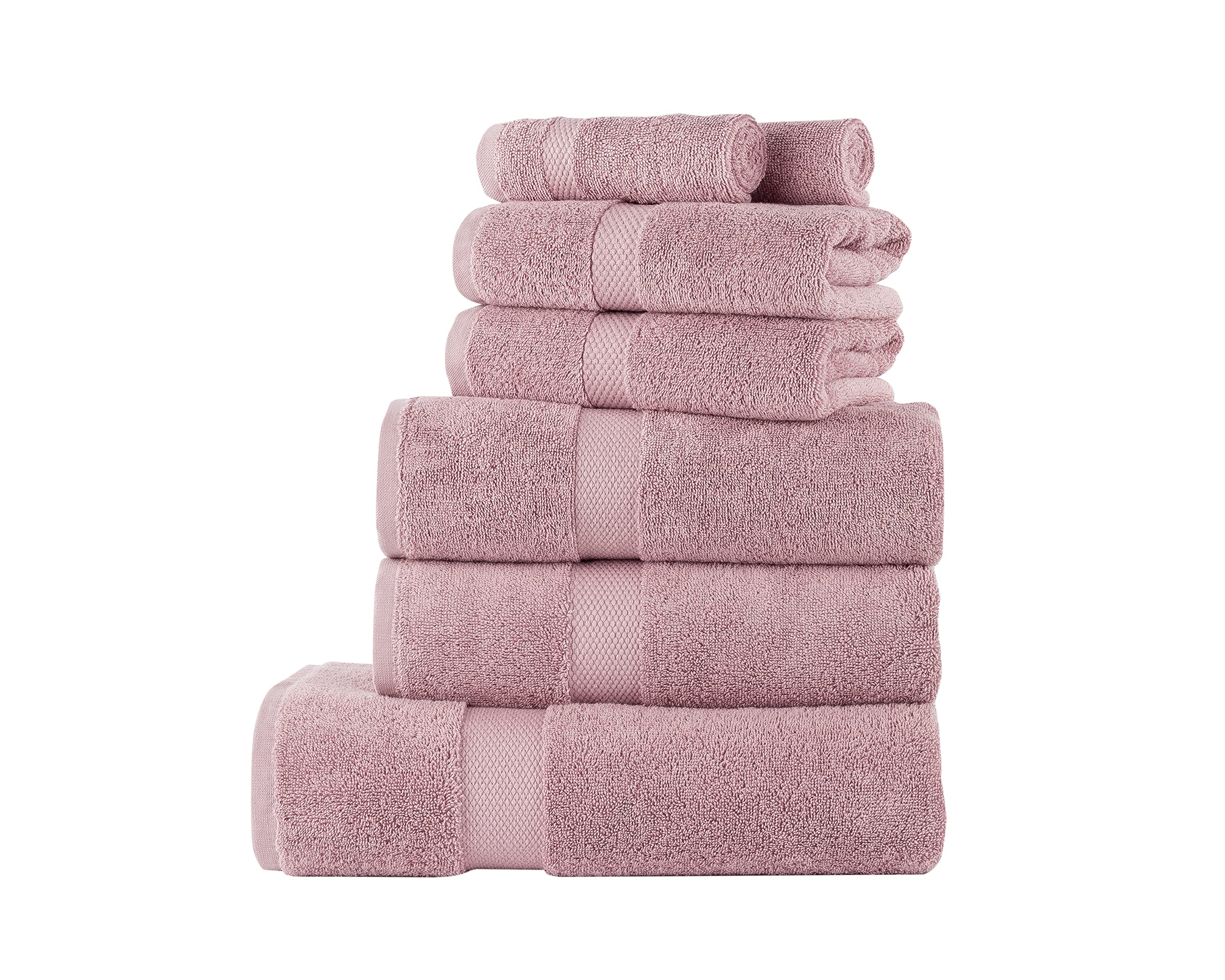 La Maison Handtuch-Set aus 100 % ägyptischer Baumwolle, 600 g/m², super weich, für den täglichen Gebrauch (Blush Pink)