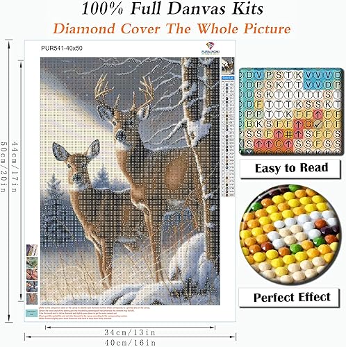 Miniatura 2 de Puraikcmi Kits de pintura de diamantes 5D DIY Eye Mandala de 16 x 16 pulgadas, taladro completo, diamantes redondos, diamantes de imitación bordados