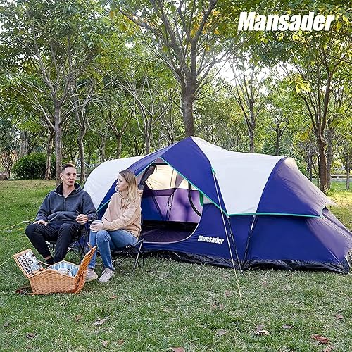 Miniatura 8 de 6 Person Family Camping Tent,Waterproof Windproof with Top Rainfly,Easy Set Up,Pop Up Tent for Outdoor Camping Hiking Trave