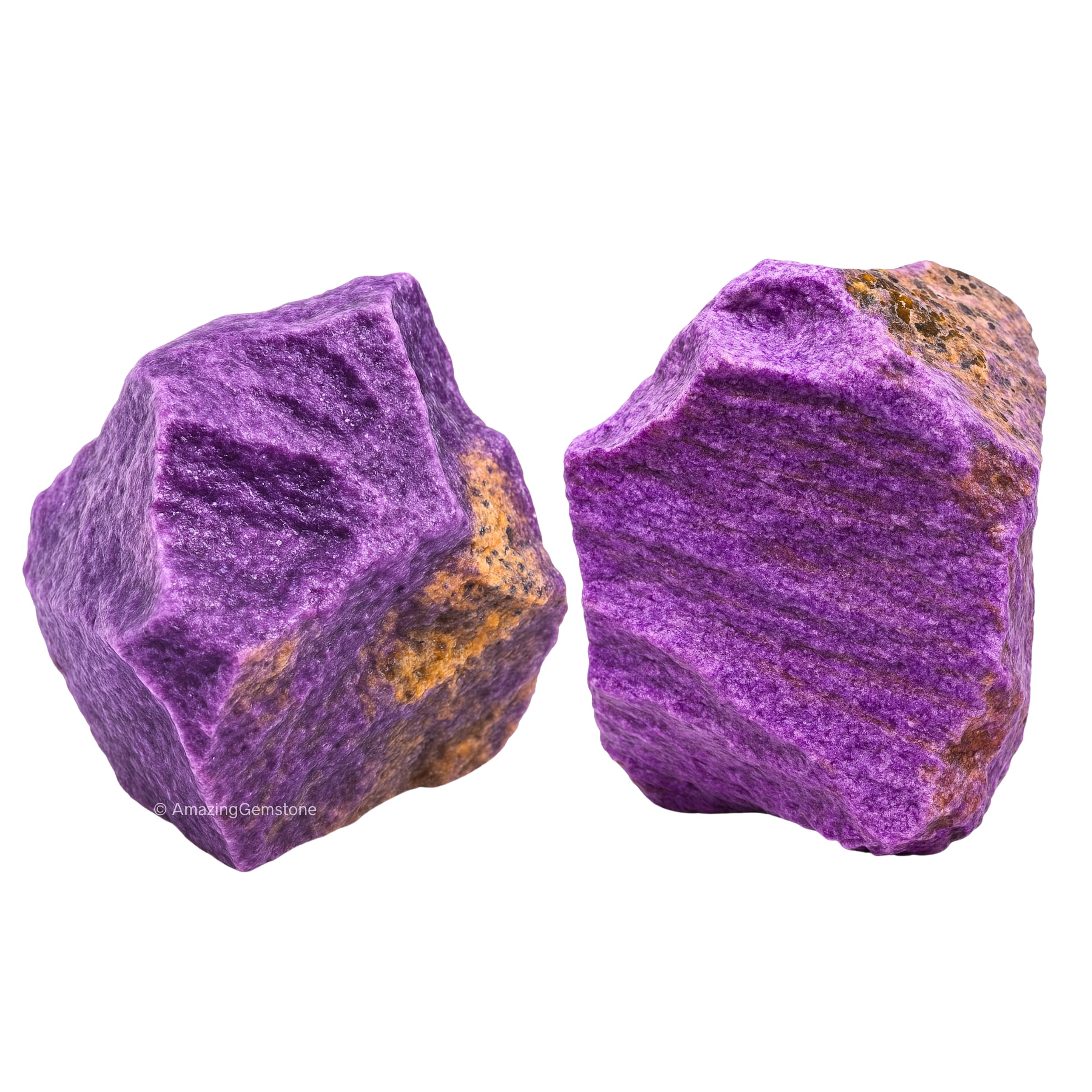 Stitchtite Crystals and Healing Stones, 2 Piece Raw | Certified Healing Crystal Rough Rocks For Tumbling and DIY Projects Gifts - Positive Energy, Chakra Healing, Meditation