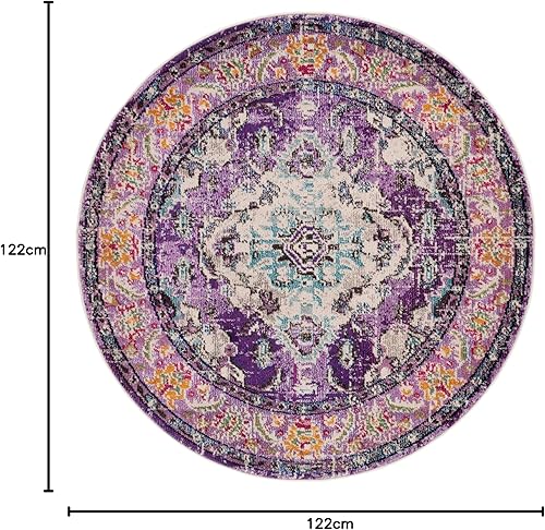 Miniatura 416 de Safavieh Tapete de área grande, colección Monaco, 11 pies x 15 pies, azul marino y celeste, diseño desgastado de medallón, no desprende pelusa