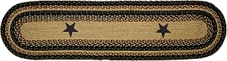 IHF Home Décor|Tartan Star Premium Braided Collection | Primitive, Rustic, Country, Farmhouse Style | Jute/Cotton | 30Days Risk Free | Accent Rug/Door Mat/Floor Carpet(13"x48" Runner.., Tartan Star)