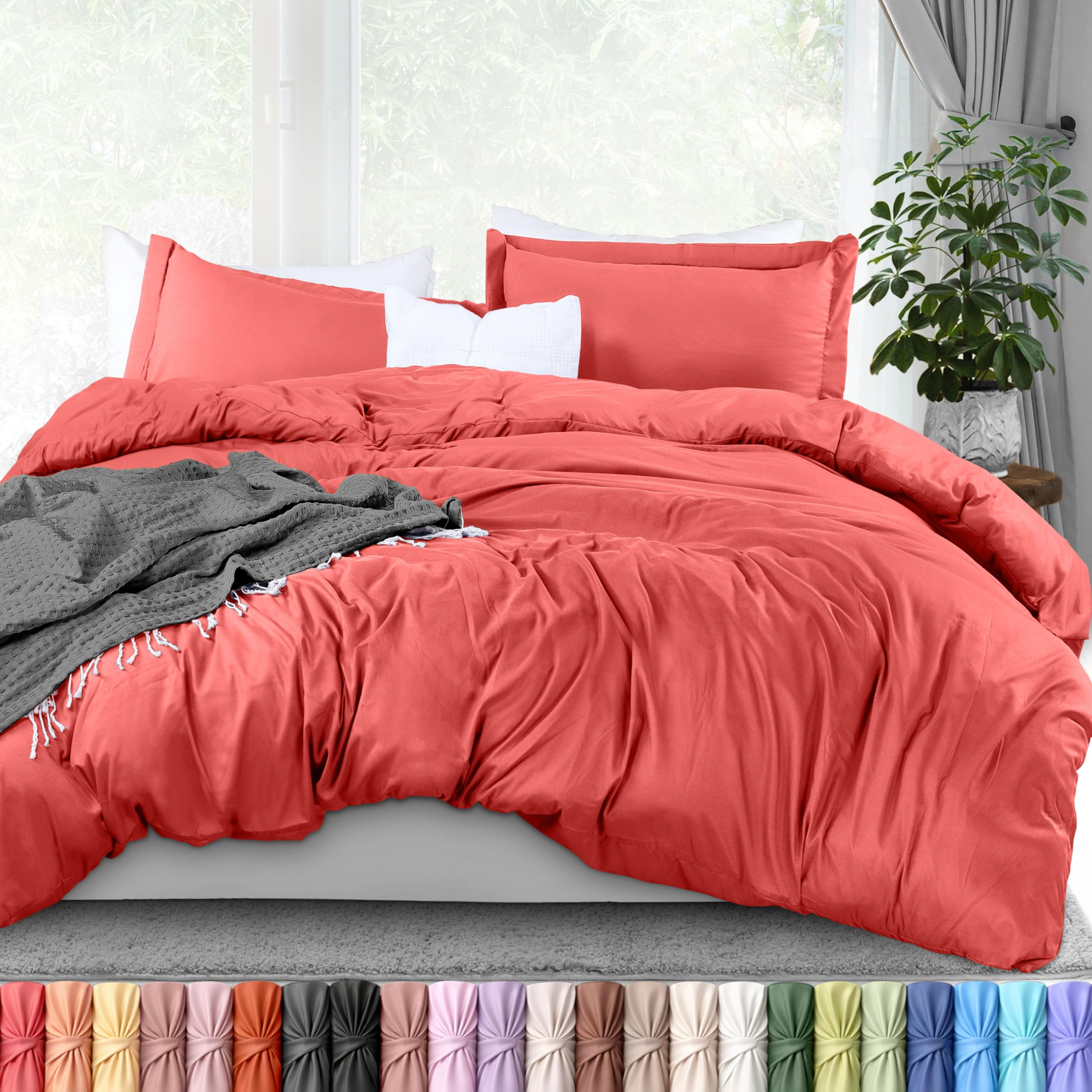 Utopia Bedding 4 Piece King Bedding Set - Pack of 6 - Duvet Cover, Fitted Sheet with Pillow cases - Soft Brushed Microfiber Polyester (Beige) — view 50