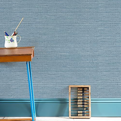 Miniatura 7 de JiffDiff Papel tapiz de tela de pasto para despegar y pegar, papel tapiz texturizado para despegar y pegar, papel tapiz adhesivo de 17.7 x 472