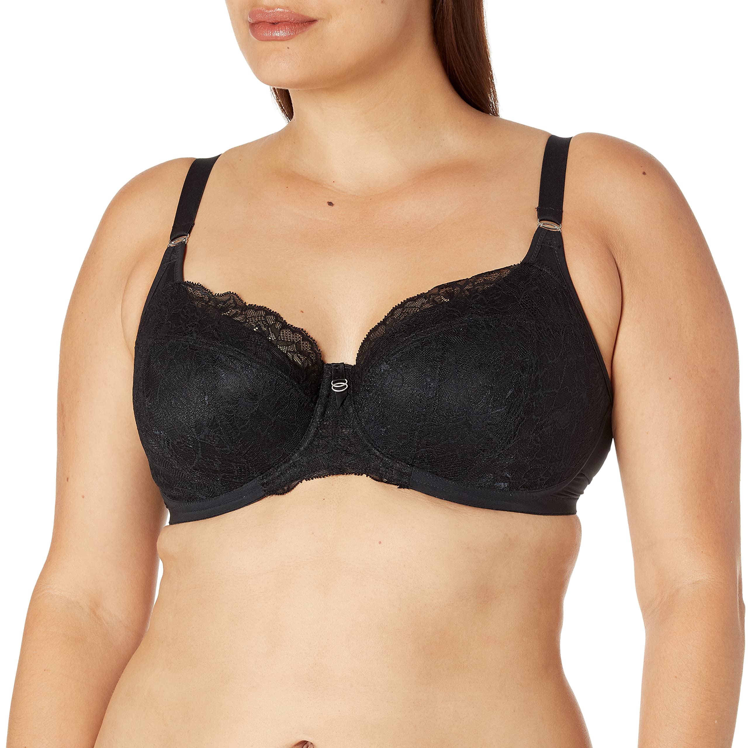 ElomiWomen's Brianna Underwire Padded Half Cup Plunge Bra