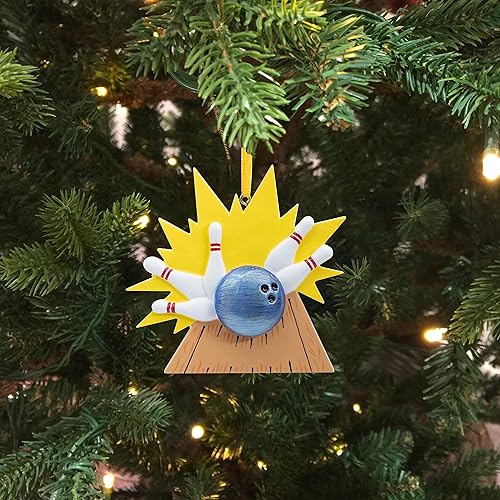 Miniatura 5 de Adorno de Navidad personalizado de bolos 2023 para bolos, personalización gratuita  Pines de golpeo, bola de boliche y alfileres para árbol de