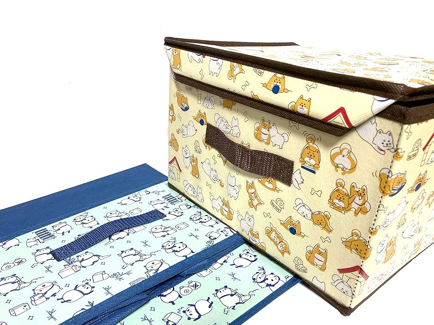 Daiso 2 Foldable Storage Boxes/Bins/Cube/Box/Chest/Organizer