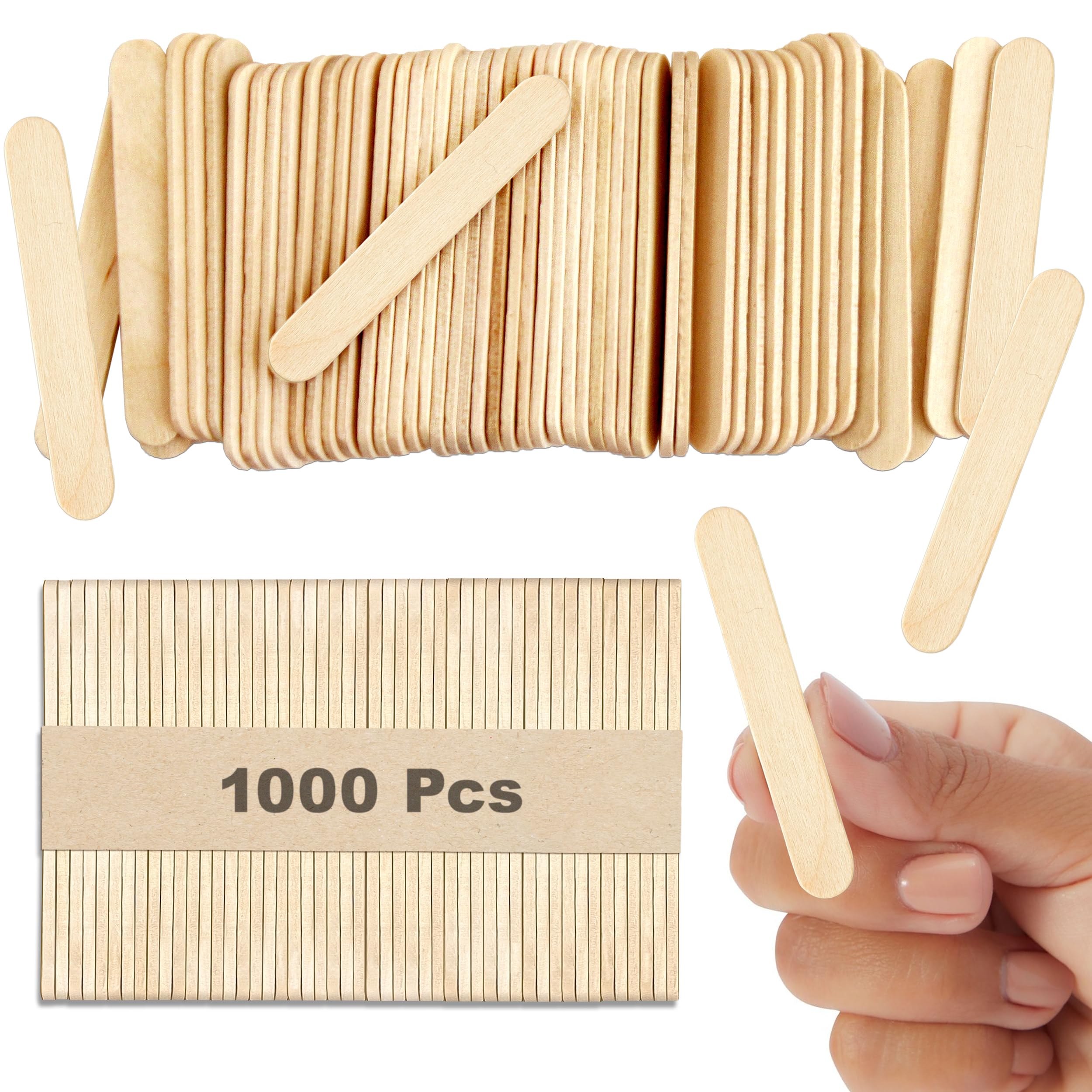 Amazon.com: CraftySticks Mini Popsicle Sticks, Natural, 1000 Pack