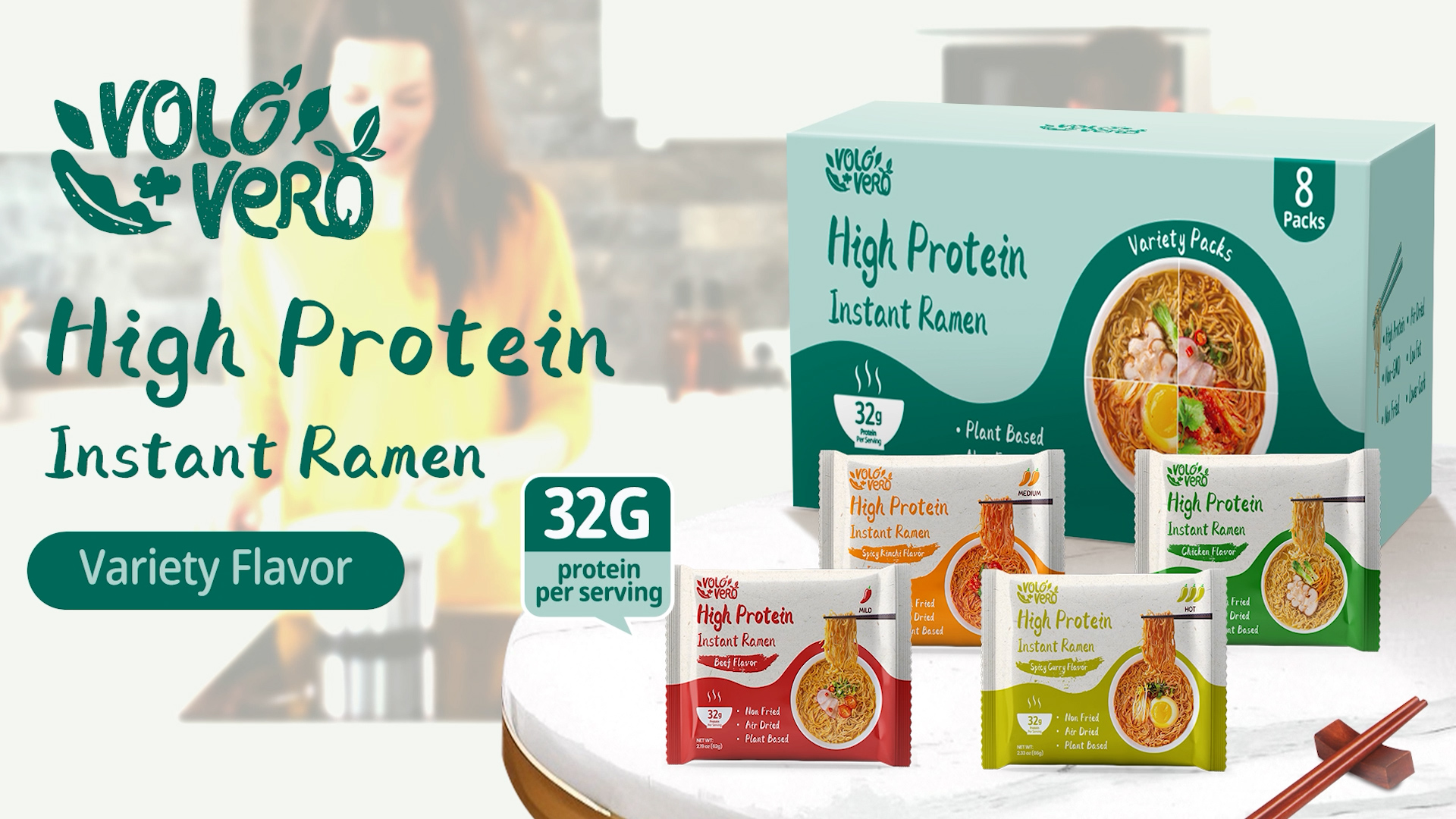 angelyukari1227　シーウィード×8本、ライスプロテイン×2本 Amazon.com: VOLO VERO Protein (32g) Ramen Variety Pack - Chicken