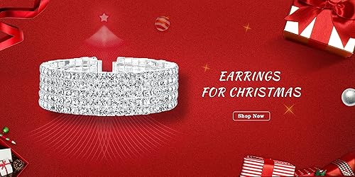 Miniatura 6 de EleQueen pulsera elegante con cristales, de tono plateado, para mujeres, aleación, 16001507-1