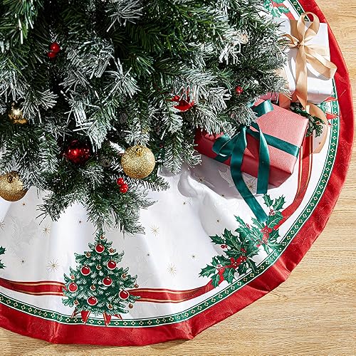 Elrene Home Fashions Villeroy & Boch Toy's Delight - Falda redonda para árbol de Navidad, 48 x 48 pulgadas