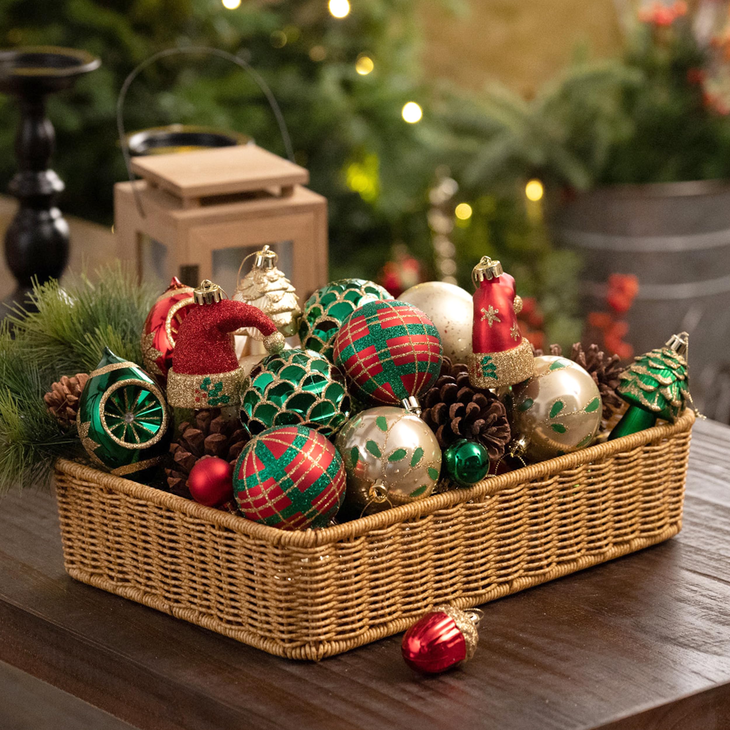 Valery Madelyn Décorations de sapin de Noël 70 carats pour intérieur/extérieur, pendentifs en plastique incassable à suspendre pour décoration de fête de Noël, couronne, guirlande, saisonnier