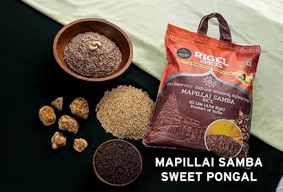 Rigel Spices | Mappillai Samba Red Rice | 12+ MONTHS AGED | BRIDEGROOM RICE | GLUTEN FREE | Ancient Red Rice (10 Lbs)