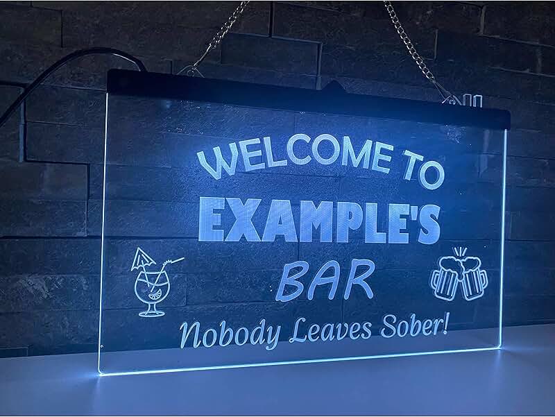 Amazon.co.uk neon bar sign