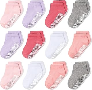 CozyWay Baby,Clothing,Baby Boys 0-24m,Socks & Tights,Socks CozyWay Non Slip Toddler Ankle Socks with Grips Low Cut Socks for Baby Girls Boys 12/14/15 Pairs