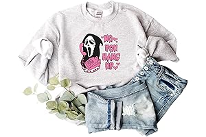 Ghostly Halloween Terror: Embracing the Scream in the 'No You Hang Up' Sweatshirt
