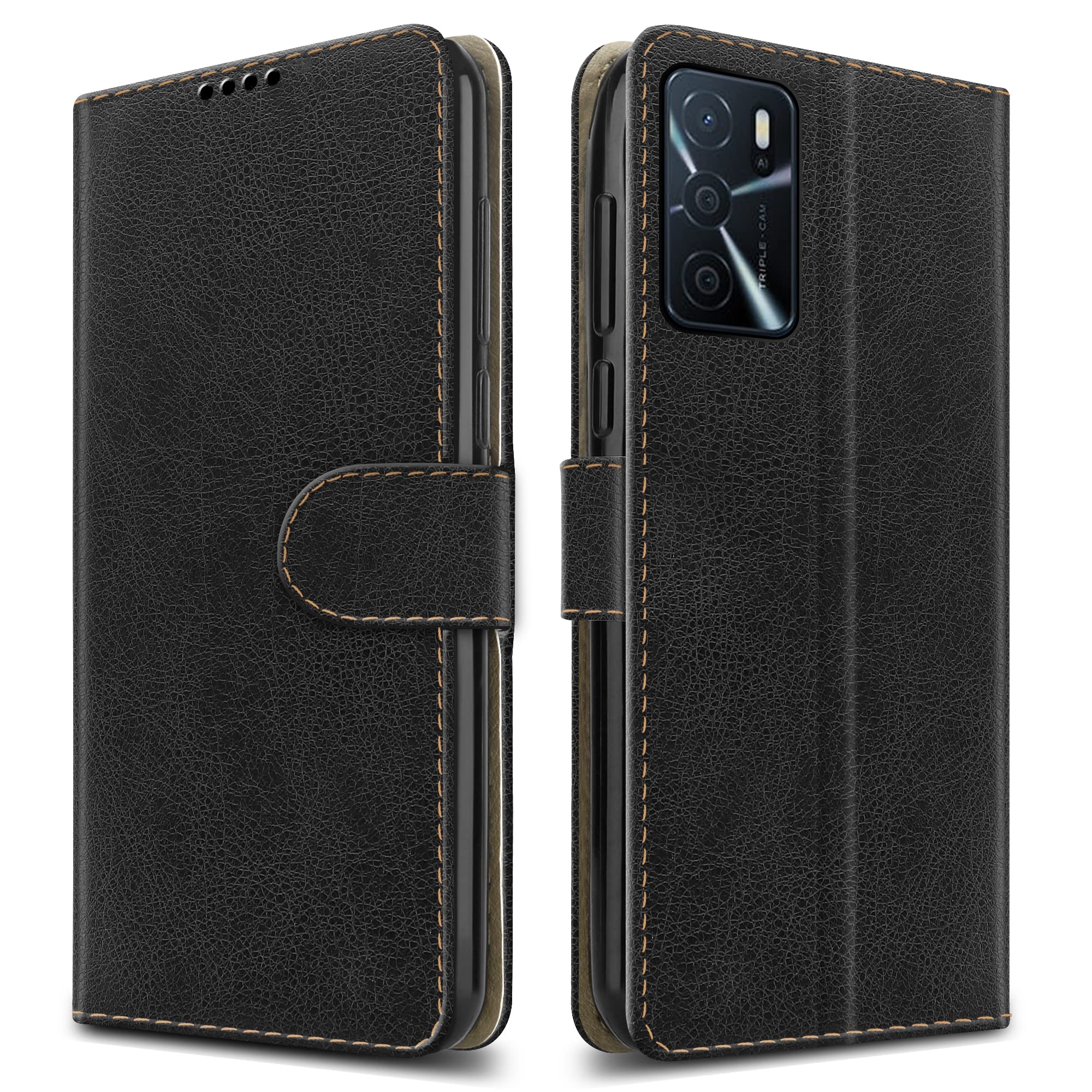 PIXFAB Custodia Antiurto Per Oppo A16S / A54S Con Anello Portafortuna E Cavalletto – Doppio Strato TPU+PC – Supporto Magnetico Auto