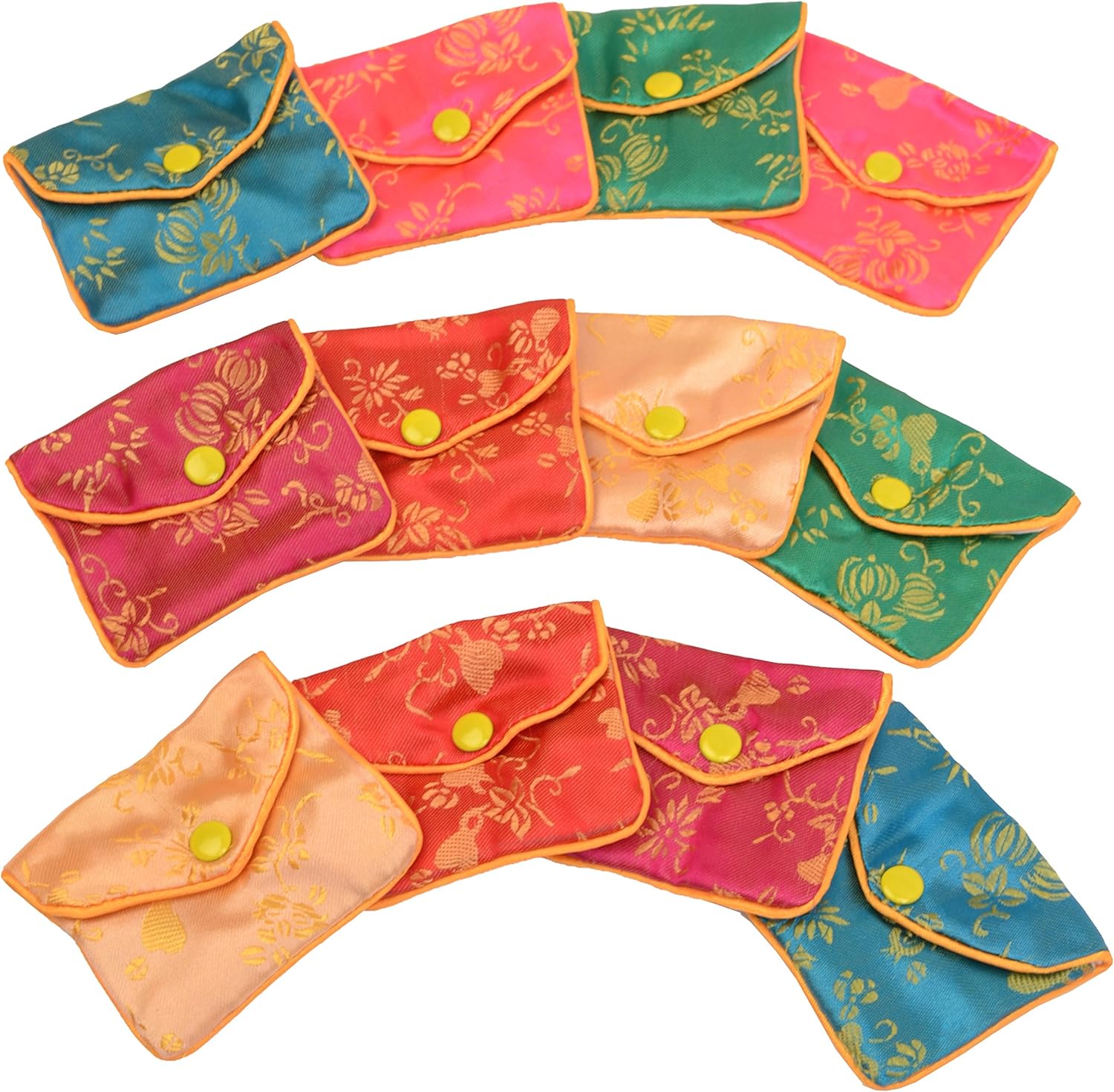 Silk Jewelry Chinese Pouch Bag Roll Assorted Colors