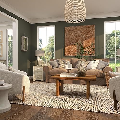 Miniatura 8 de Deco 79 Soporte para pastel de madera de mango con base de madera, 10 x 10 x 5 pulgadas, color blanco