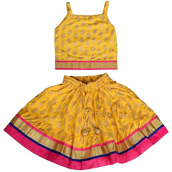 DIAMO Girls Rayon Readymade Lehenga Choli