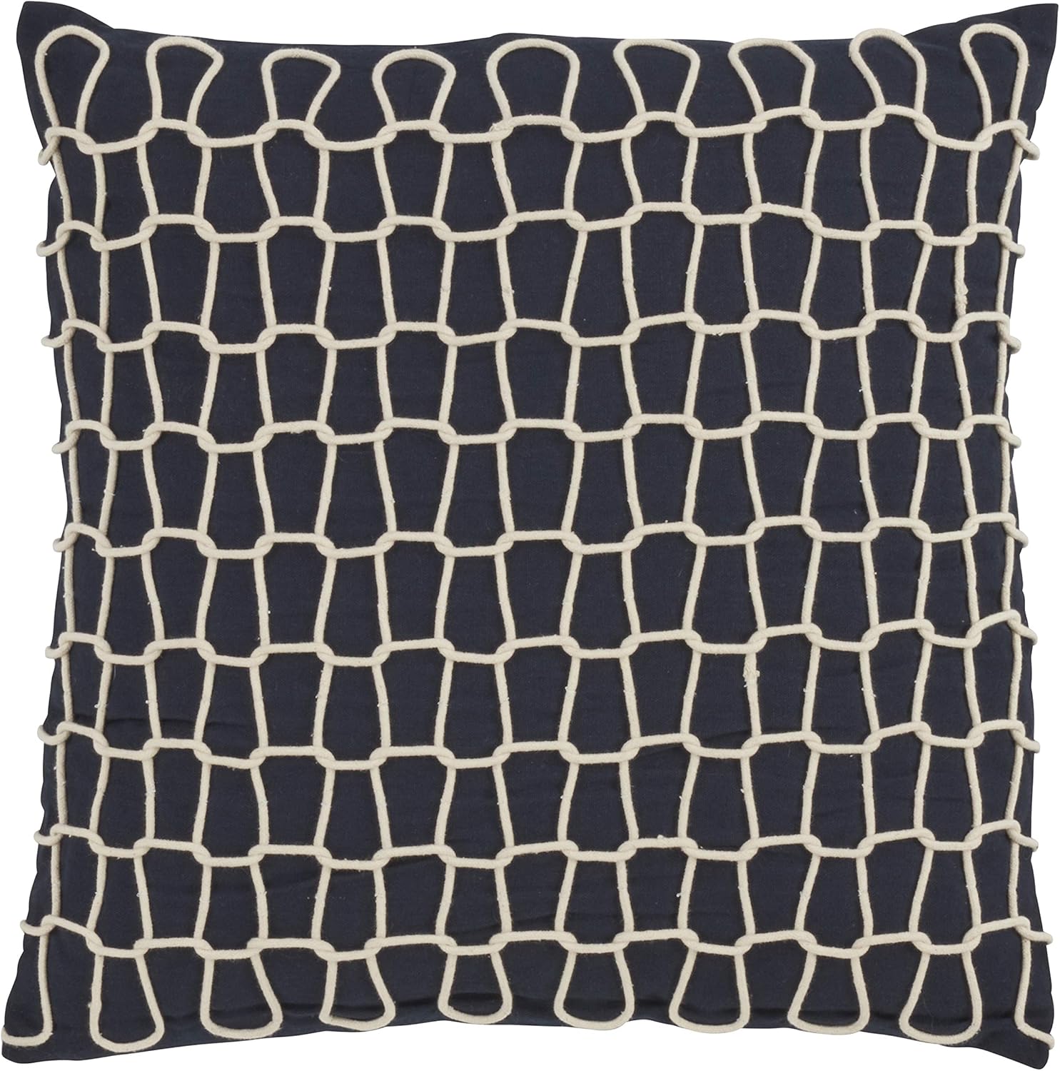 SARO LIFESTYLE Nautical Rope Throw Pillow with Down Filling