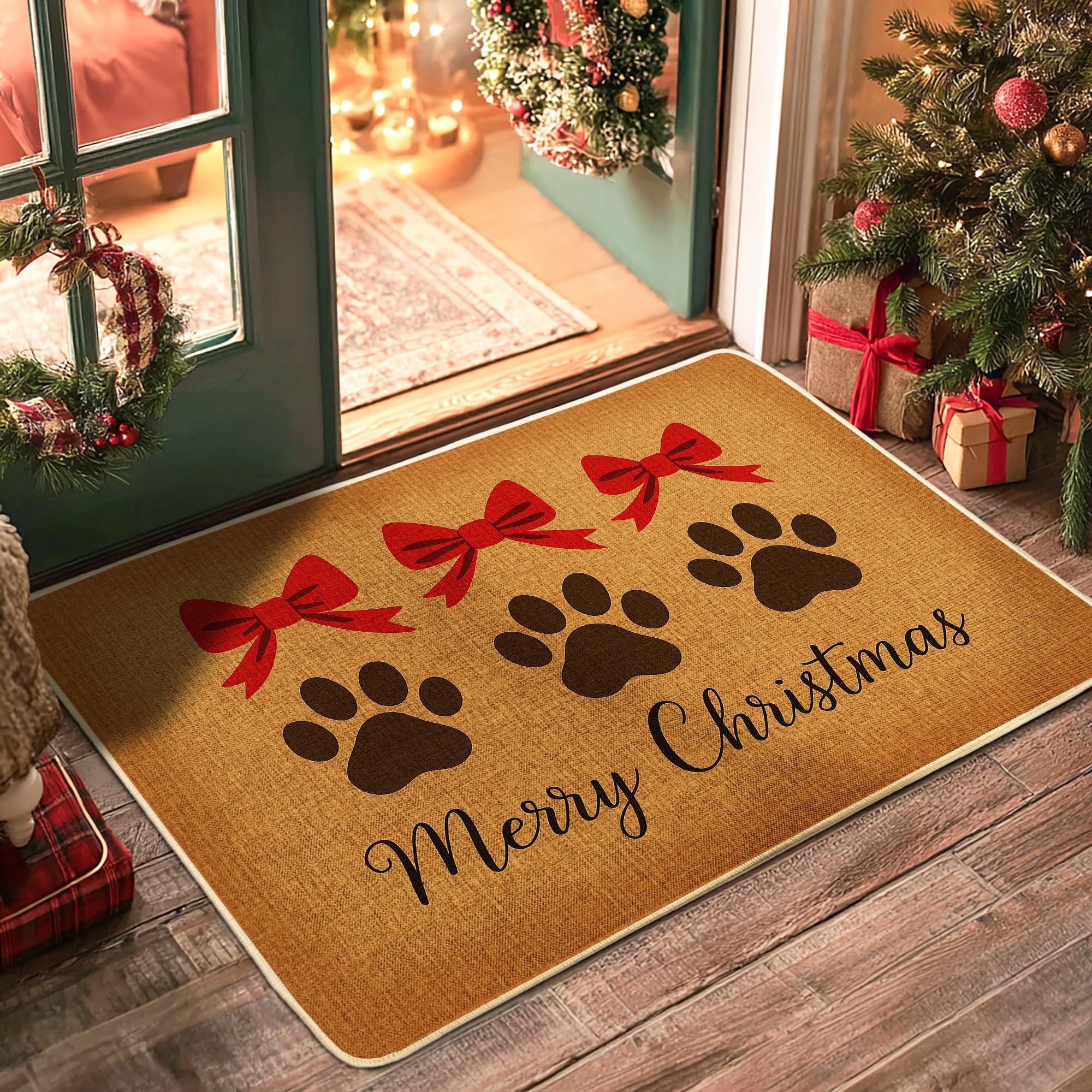 Paillasson de Noël antidérapant extérieur tapis de sol