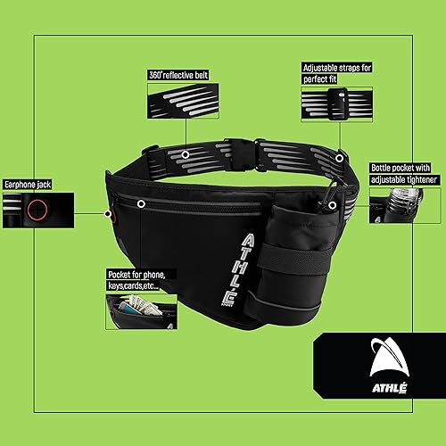 Miniatura 9 de Athle - Cinturón deportivo con bolsillo vertical para botella