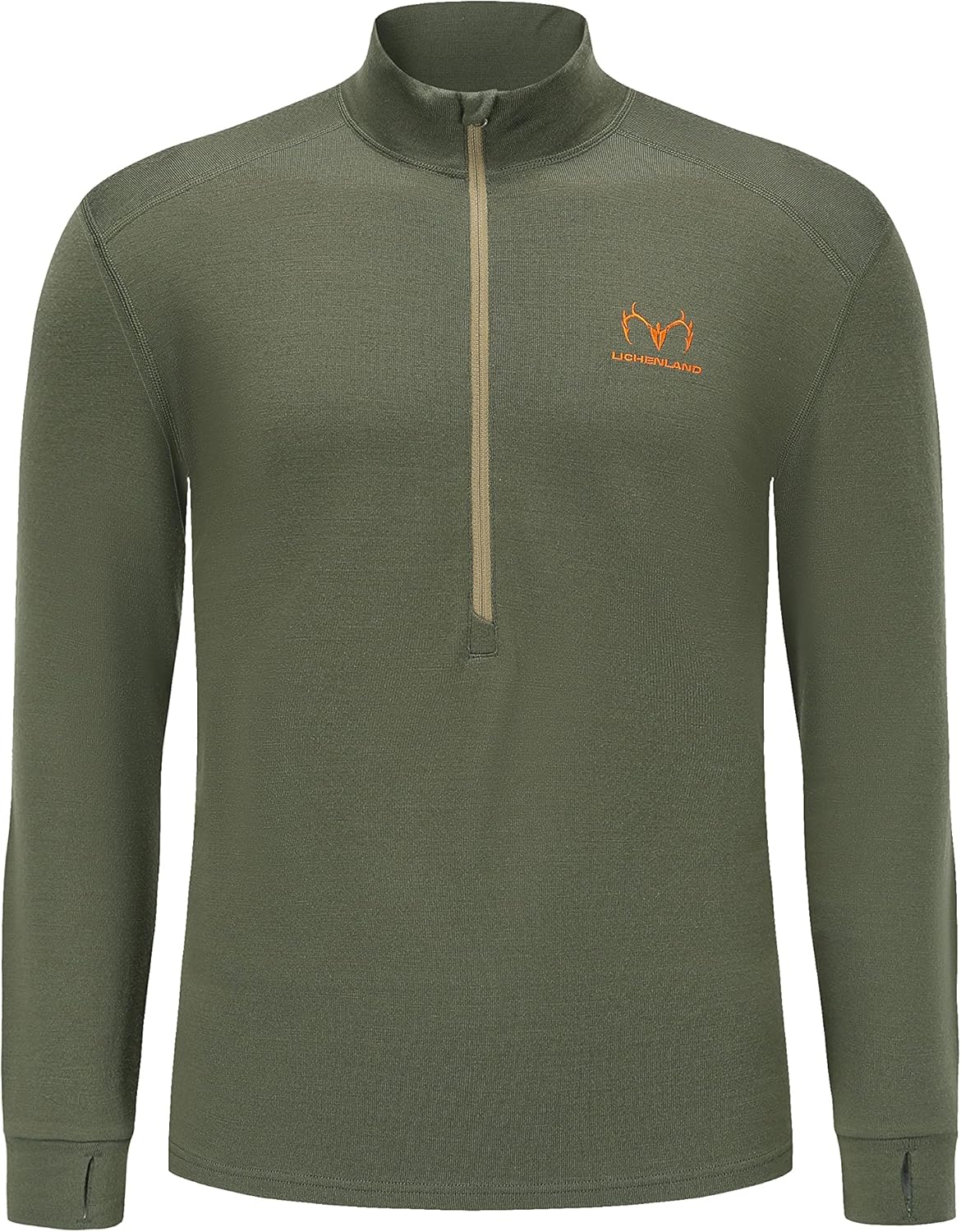 Men's 100% Merino Wool Hunting Base Layer Tops Camo Shirts