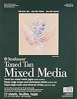 Vista 3 de Strathmore Papel de medios mixtos tonificados Tonificado Bronceado 9 "X12"-15 Hojas -62462209