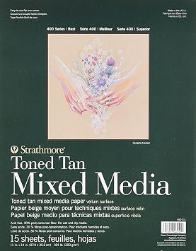 Strathmore Toned Mixed Media Paper Toned Tan 11"X14"-15 Sheets -62462211