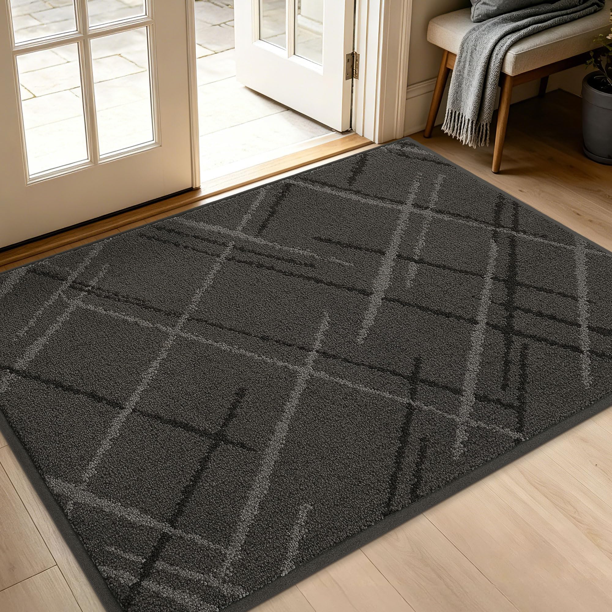 BEQHAUSE Blue Door Mat - Non-Slip Entryway Rug -28