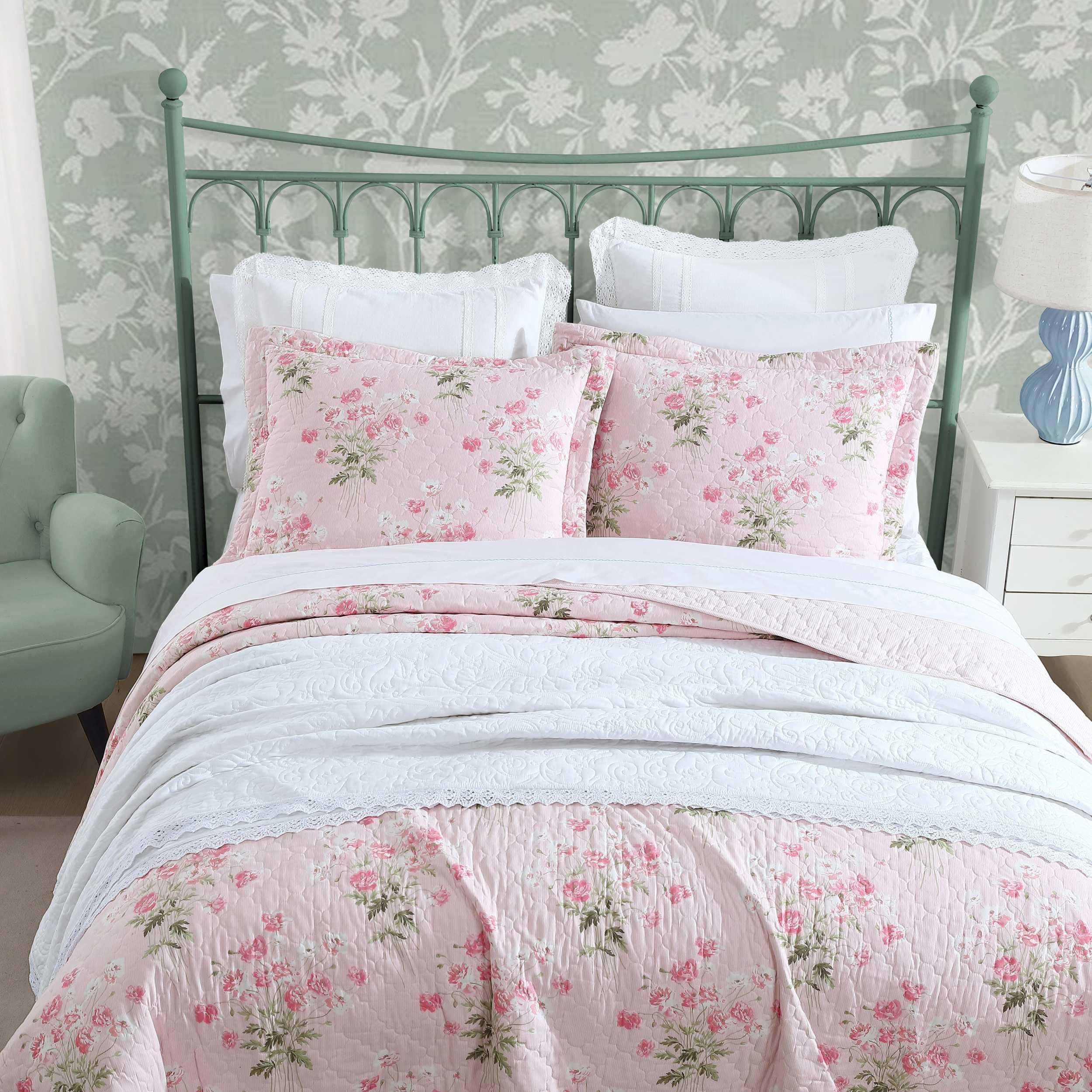 Laura Ashley Set Di Lenzuola Per Bambini In Microfibra Morbida – Tema Busy Bee Pink, Taglia Queen, Con Federe - 4