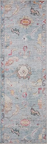 Vista 89 de Loloi II Elysium - Alfombra de pasillo color plata/multi de 2'-6" x 7'-6" Plateado y multicolor,Carbón / Multi,Mezclilla/Multi,Grafito/Multi,Multi