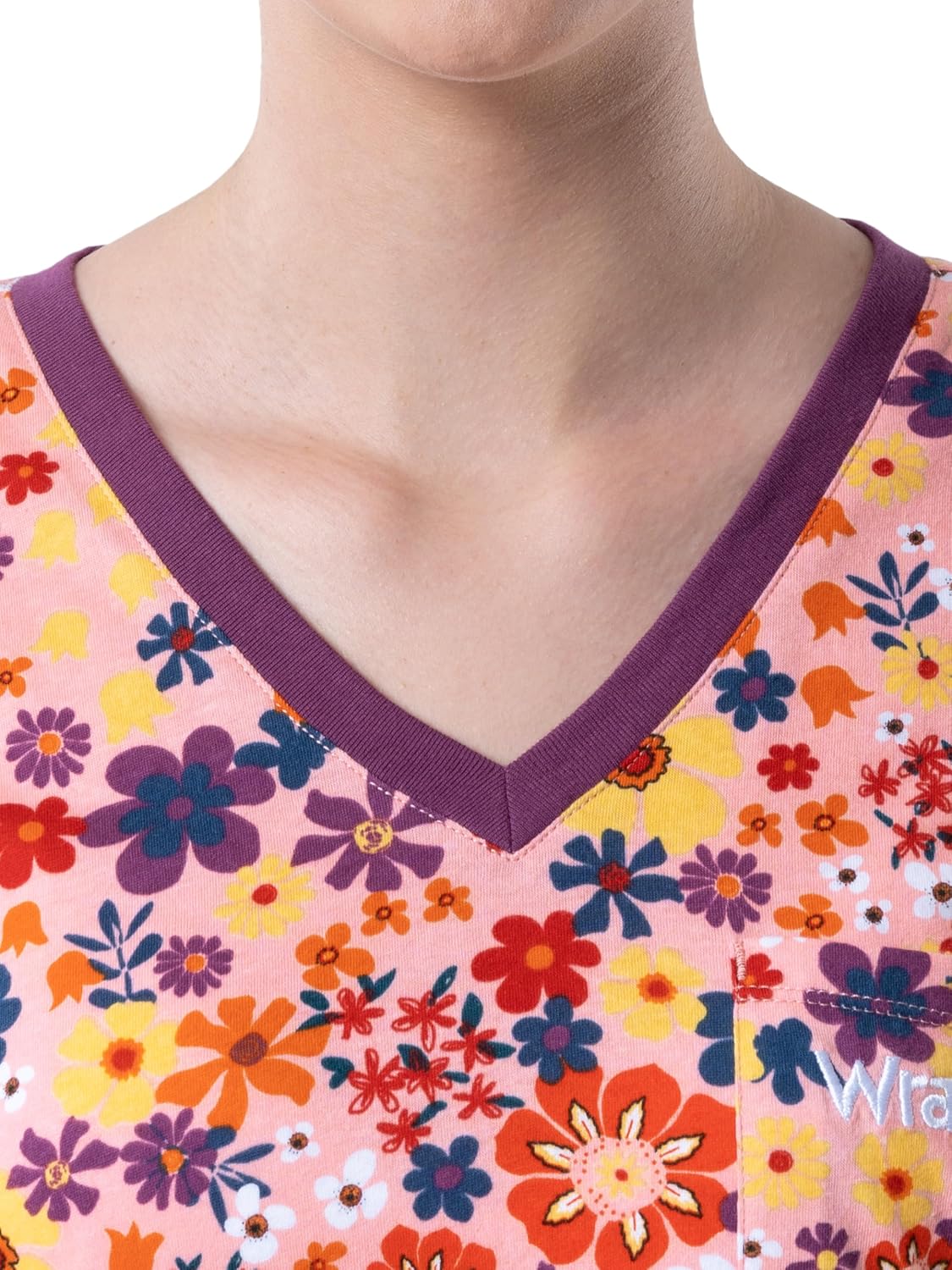 Wrangler womens Short Sleeve V-neck Sleepshirt - Image 3