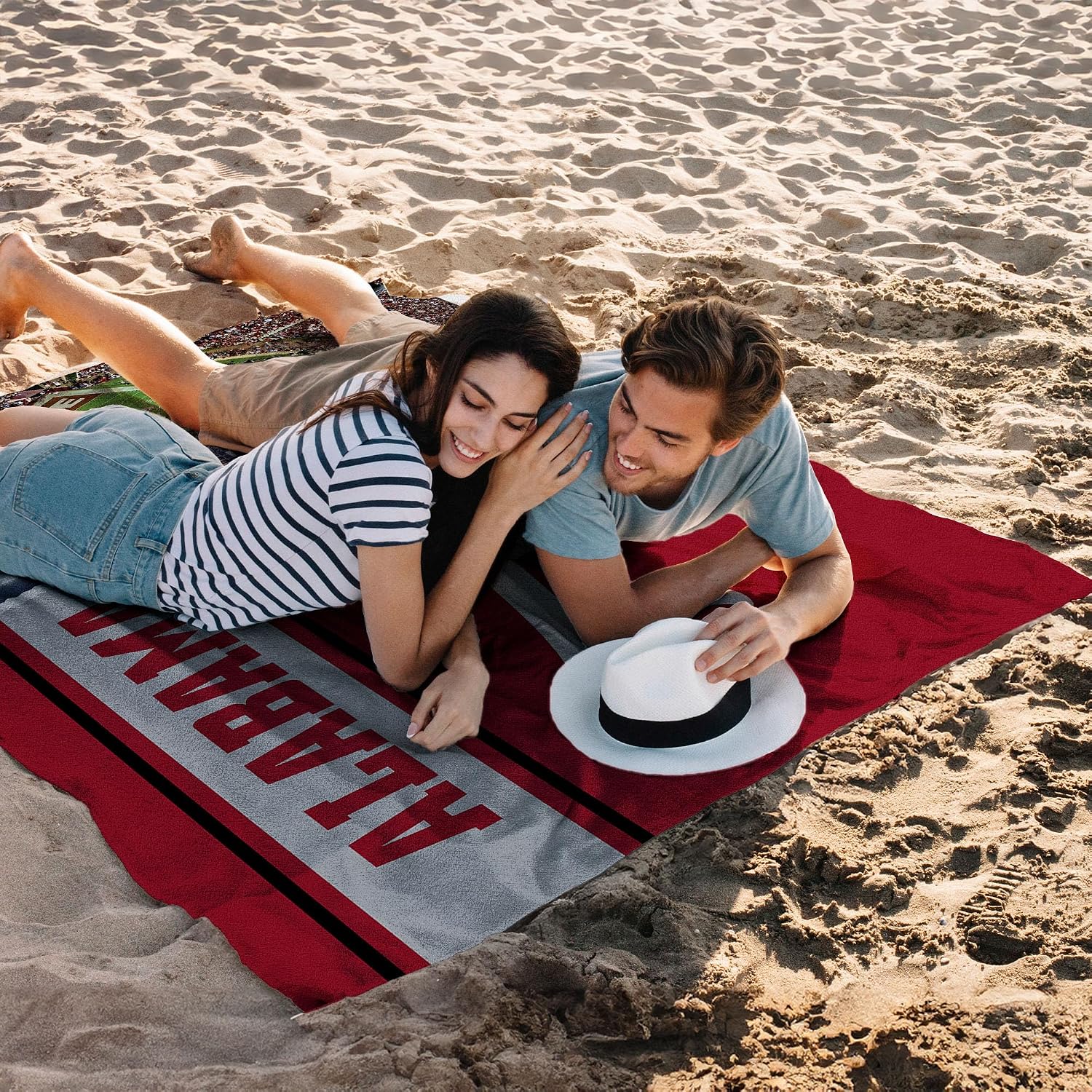 Northwest Alabama Crimson Tide NCAA Microfiber Beach Towel, Quick-Dry, Soft & Absorbent Lightweight Travel Essentials for Pool or Bath, 60x70 inches