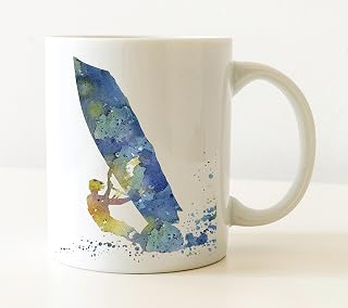 Vindsurfare kaffemugg unik tekopp hållbar drickkopp roliga presenter till mamma födelsedagar syster 330 ml