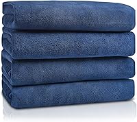 Vista 8 de GraceAier Paquete de 4 toallas de baño de microfibra, 28 x 56 pulgadas, juego de toallas de terciopelo coral de secado rápido, altamente