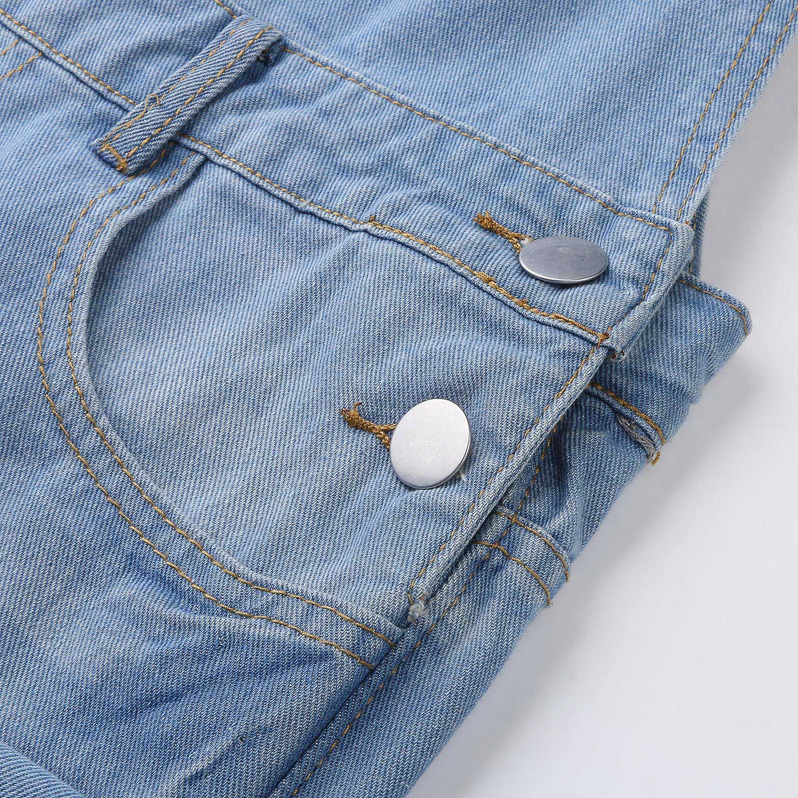 Pantaloni in Denim Lunghezza Pantaloni Casual Tute per gli Uomini Solidi Pantaloni Pieni Tasca Pantaloni Pantaloni per Pantaloni Tuta Uomo Fondo Aperto, Azzurro, 3XL