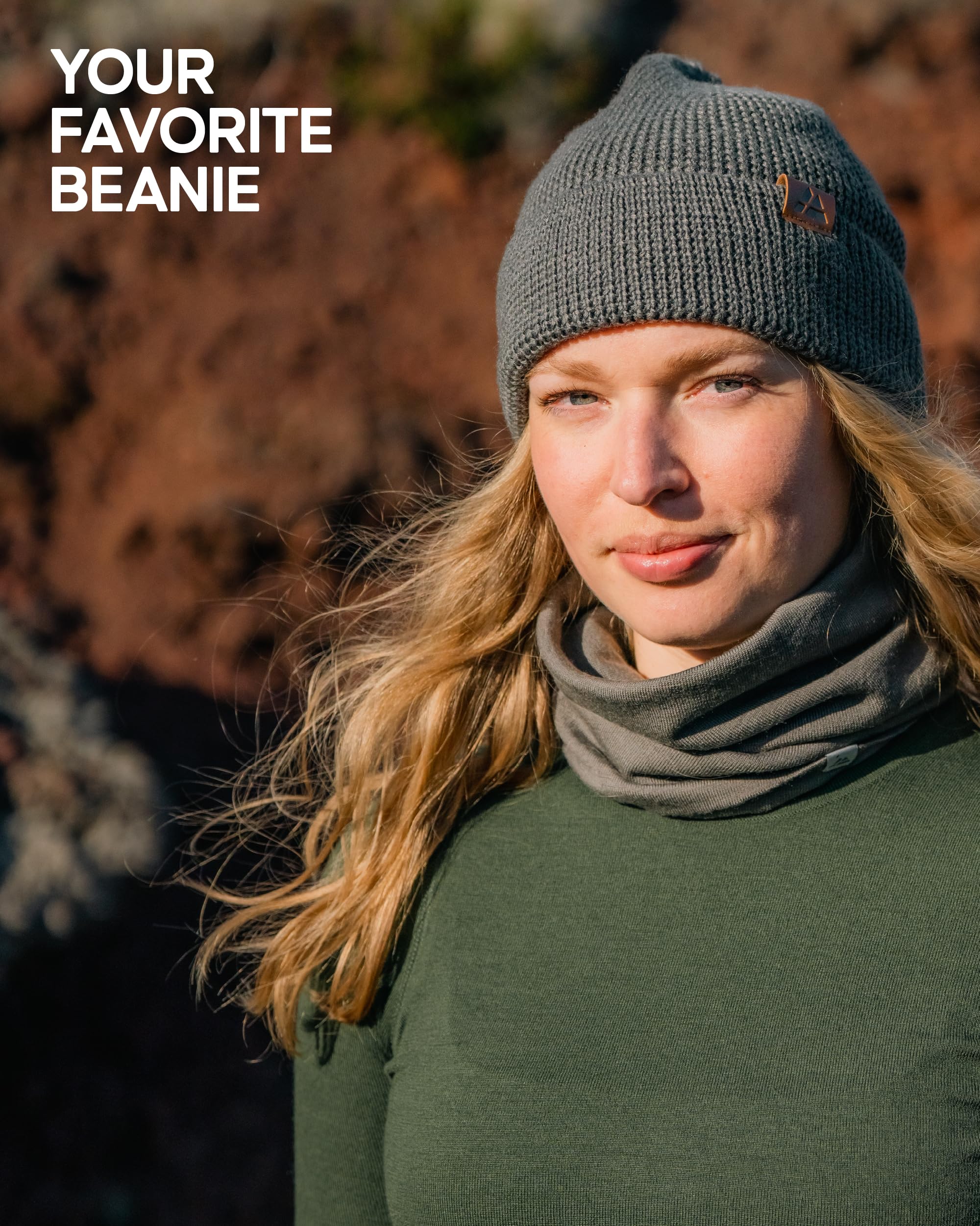 DANISH ENDURANCE Berretto Beanie in Lana Merino con Fodera in Pile, Berretto a Maglia, Berretto Invernale Uomo e Donna
