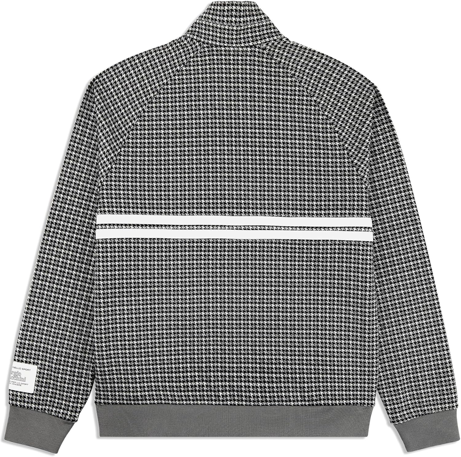 Sergio Tacchini Men's Dallas Houndstooth Track Jacket- Black Beauty - Image 5