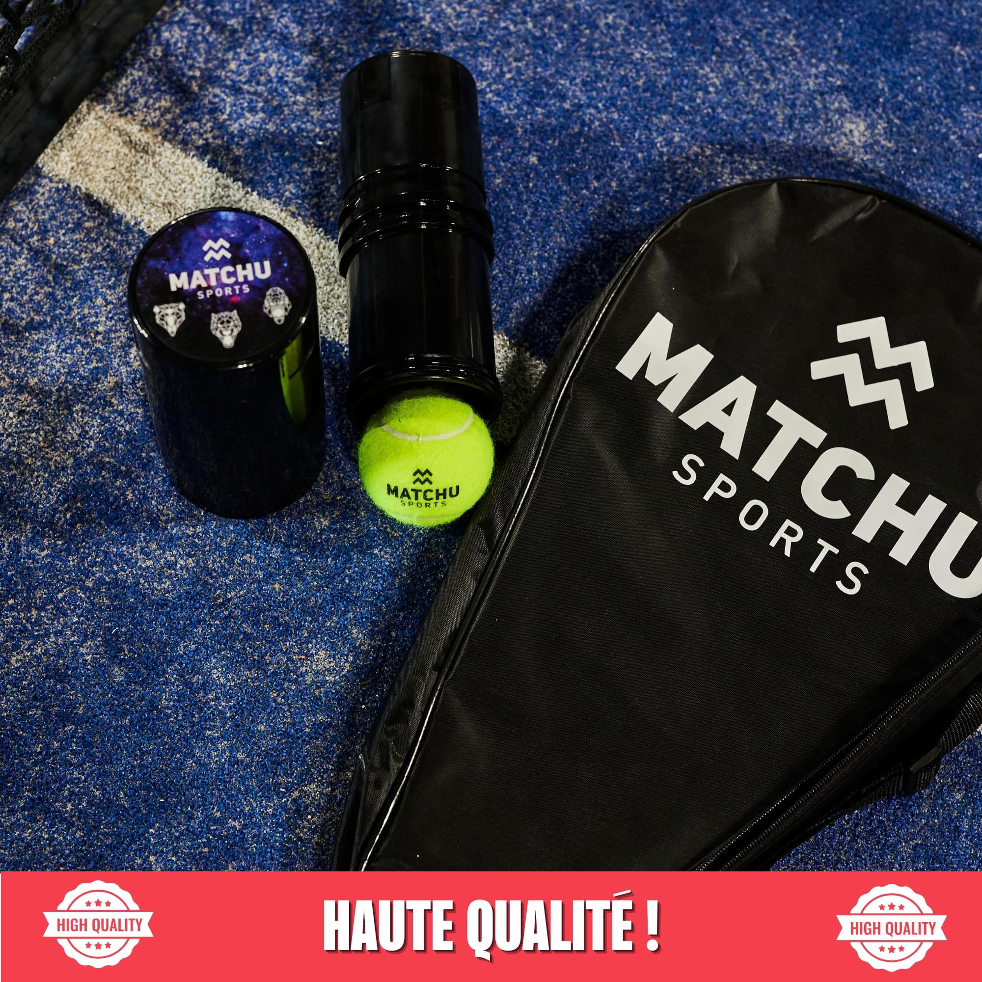 MATCHU - Régulateur de pression pour balles Padel et Tennis - Support de pression - Réparateur de pression - Ball Pressurizer - Pressure Keeper - Pressure Saver - Durée de vie prolongée - 22x8,3x CM