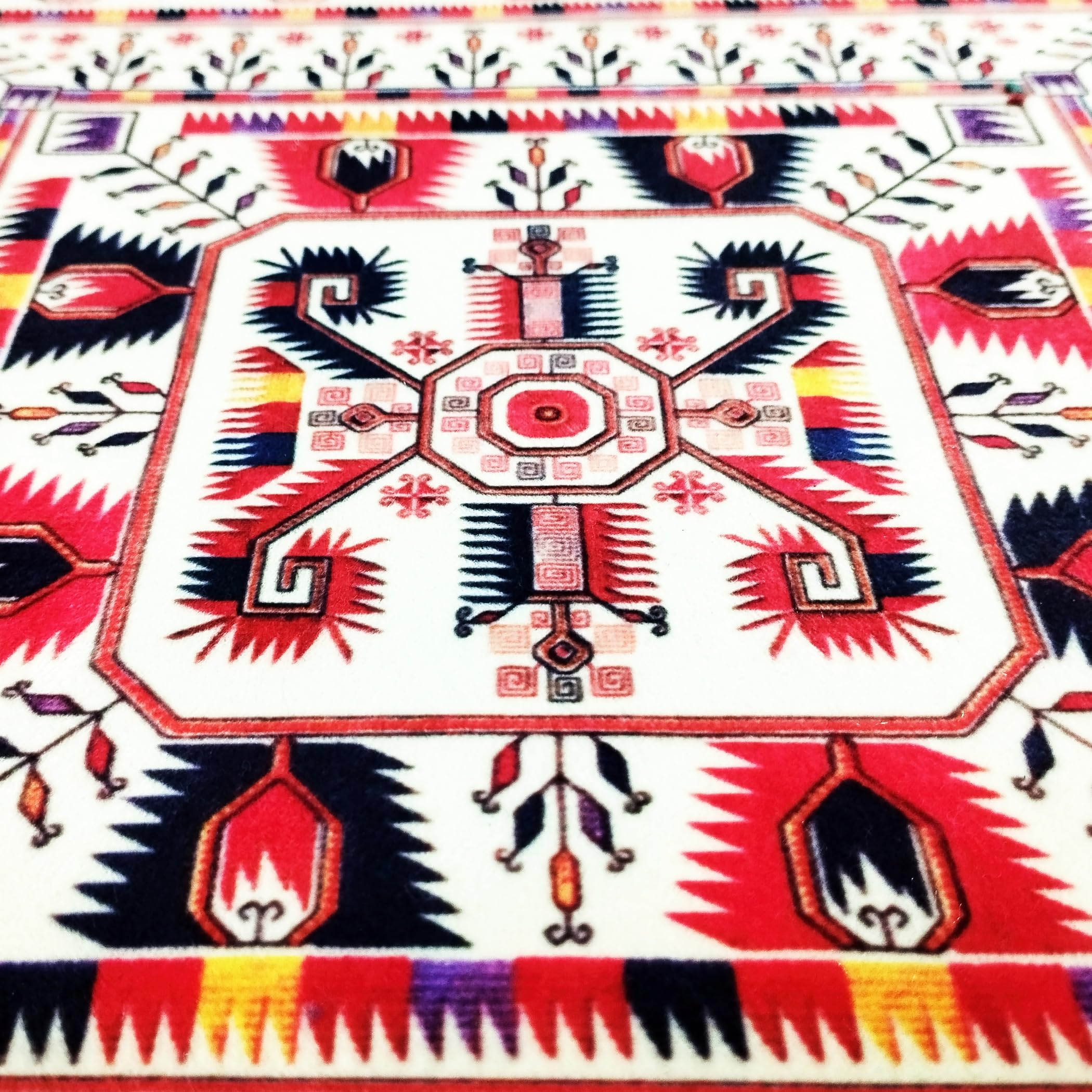 Status Contract 3D Printed Foam Assan for Pooja/Path/Prayer/Meditation/Dhyan 45 x 45 Cm 1