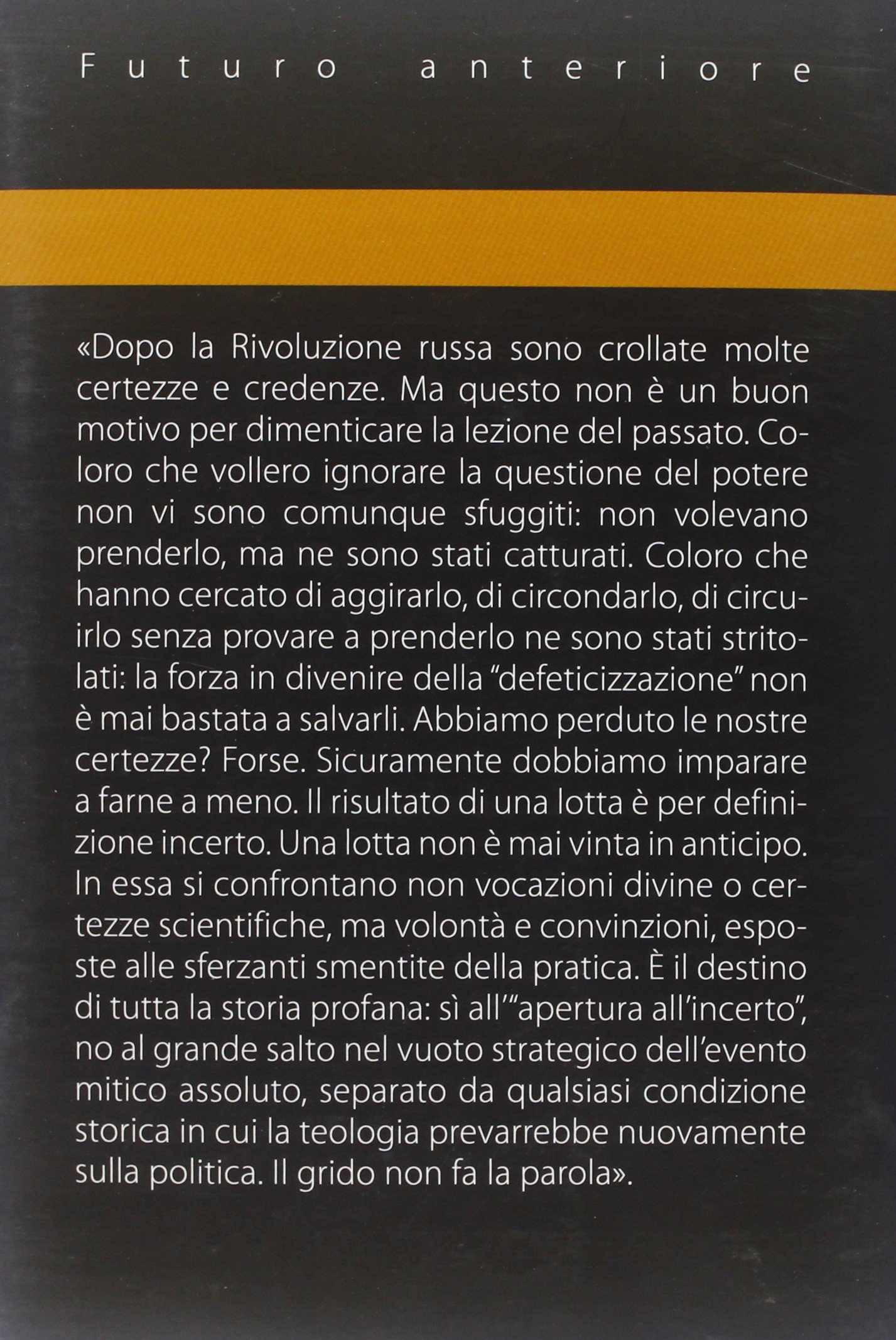 Elogio della politica profana
