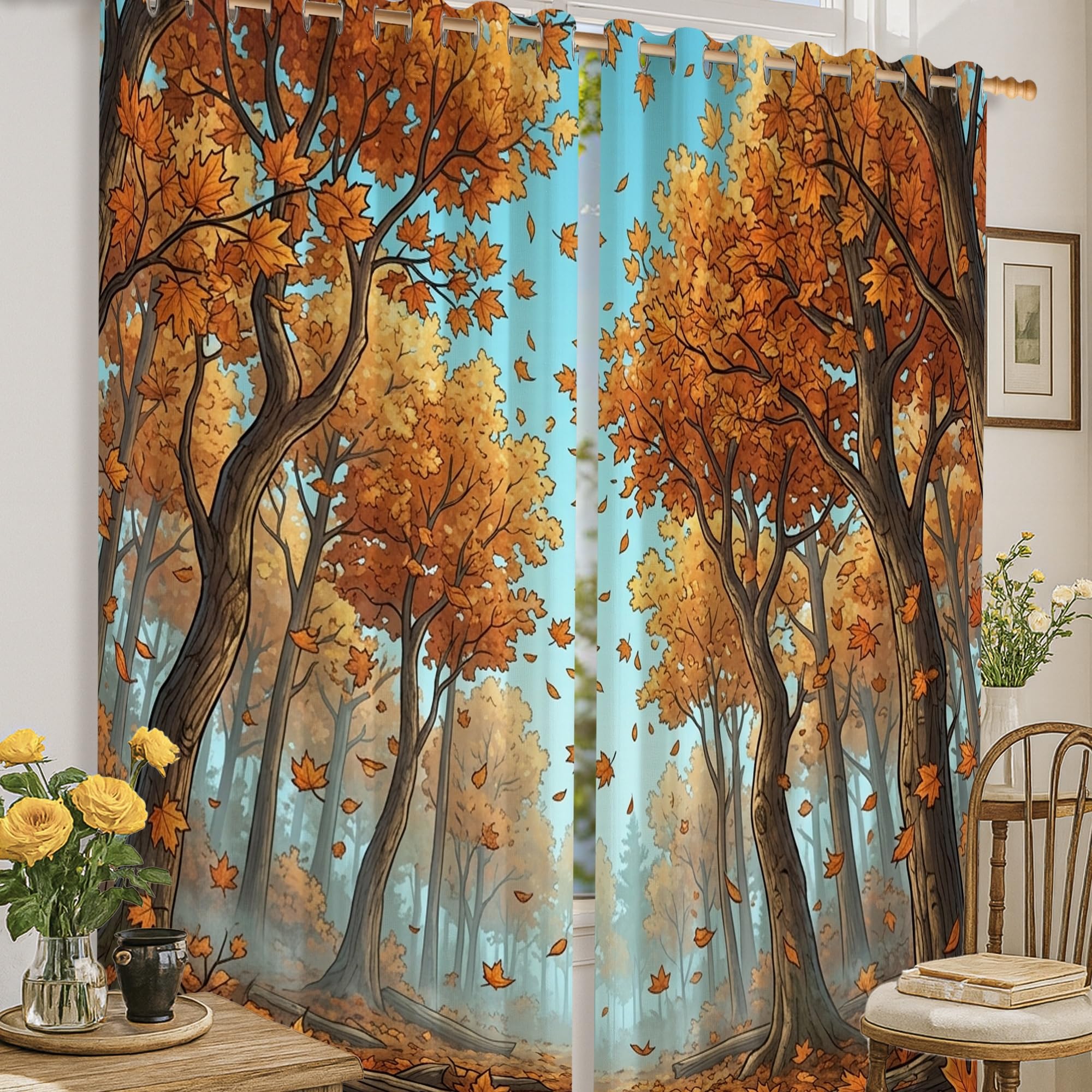 Rideaux occultants contre le vis-à-vis et la lumière du matin 132x183 cm